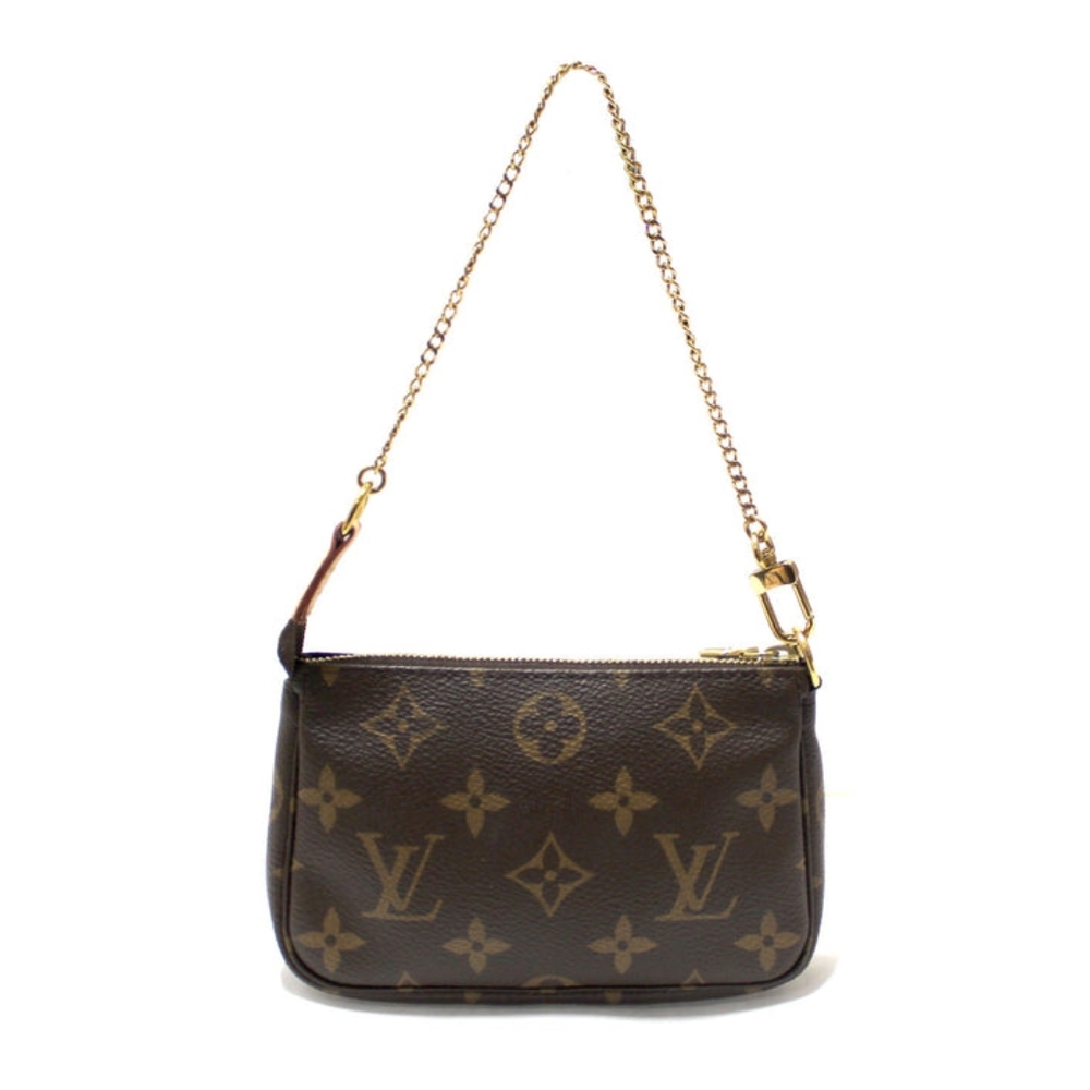 Authentic Louis Vuitton Brown Monogram Mini Pochette in Excellent Condition - Picture 5 of 13